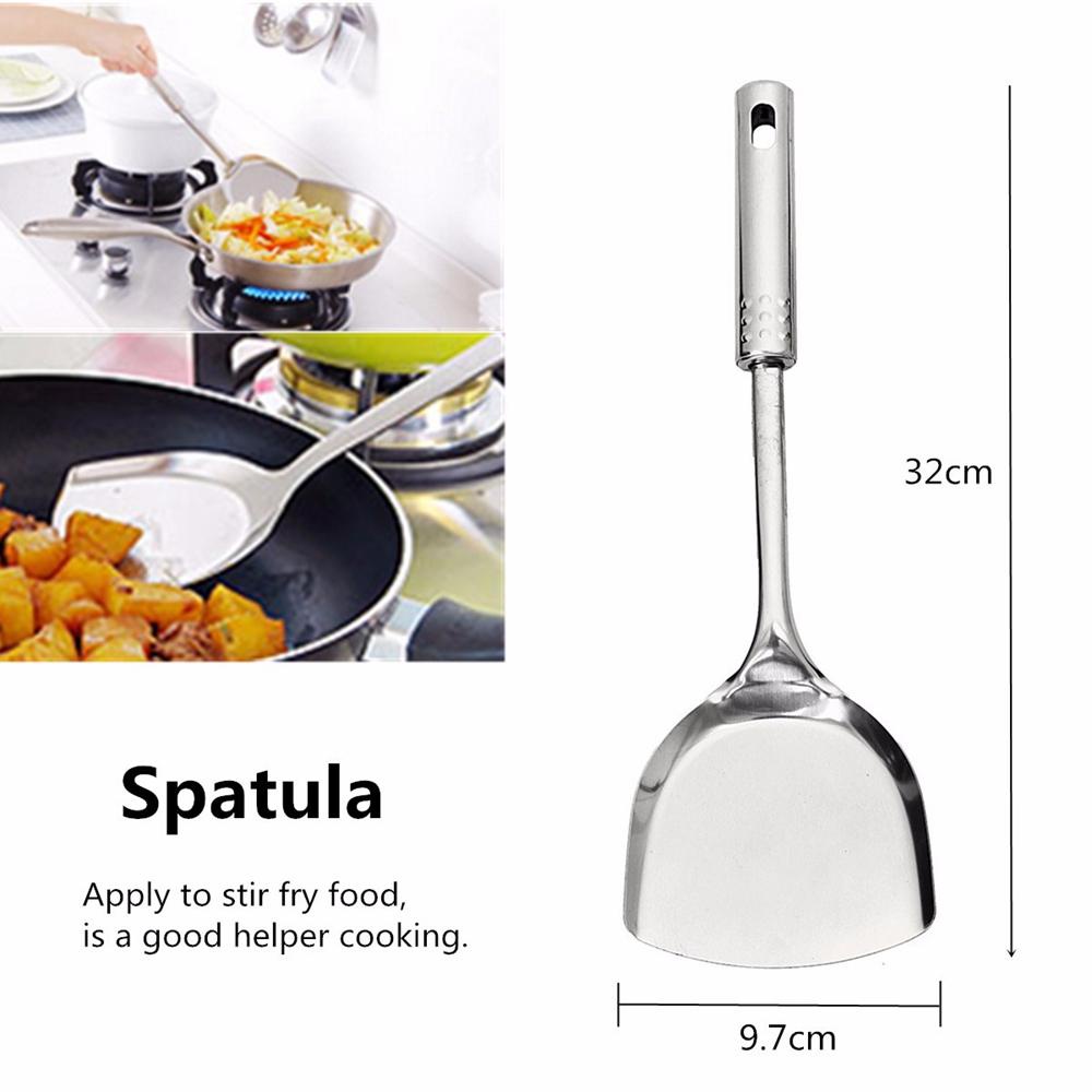 [Elegan] Spatula Untuk Peralatan Masak Dapur Peralatan Masak Stainless Steel Colander