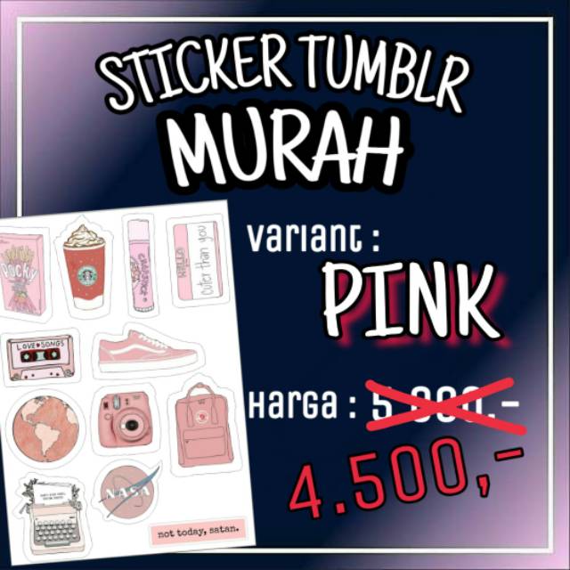 

STICKER TUMBLR MURAH : PINK