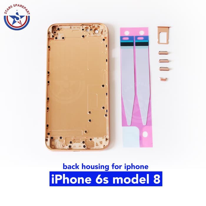 BEST SELLER Housing / Casing / Back case / Backdoor iphone 6s model iphone 8 - Merah Muda