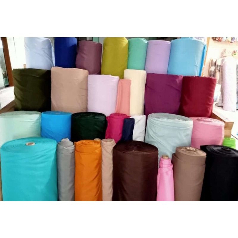 PROMO kain sprei dan gorden polos meteran lebar 240cm bahan katun lokal microtex polymicro grade A