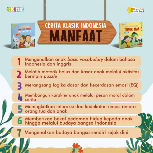 Buku Cerita Anak Buku Dongeng Puzzle Edukasi Bawang Merah Bawang Putih Dan Timun Mas Shopee Indonesia