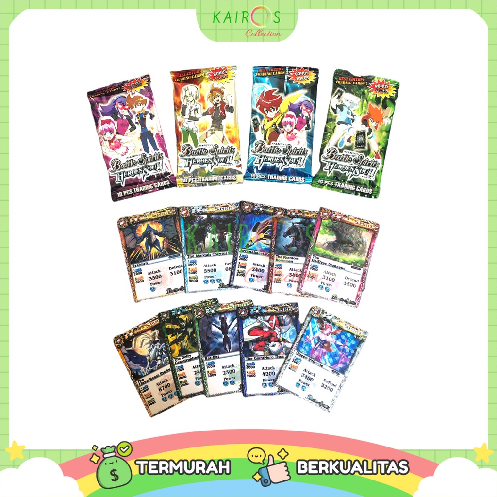 Trading Card Battle Spirits Heroes Soul Mainan Kartu Anak