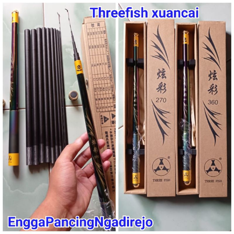 Threefish xuancai ruas pendek/ ultra ringan