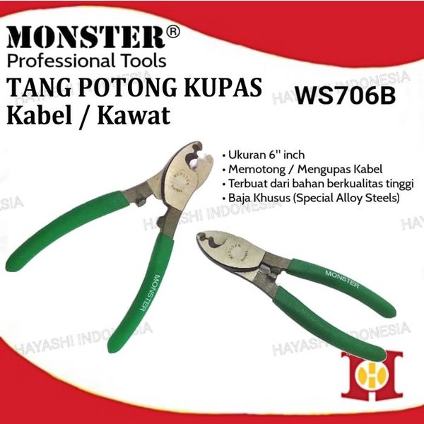 Tang Potong Kawat Kabel Cable Cutter Rem Shifter Housing Sepeda 6 Inch