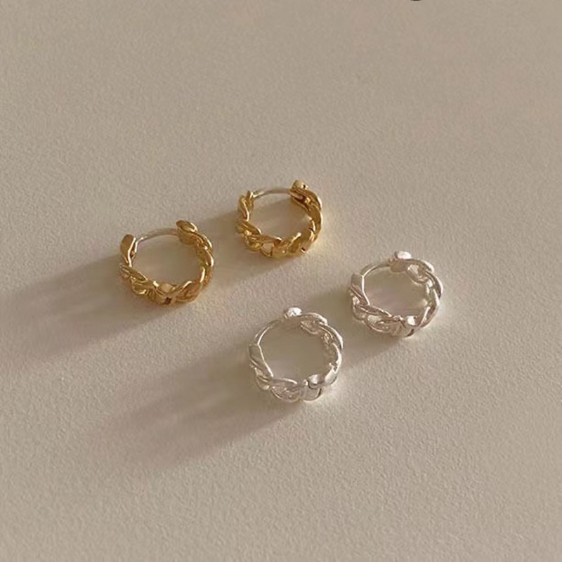 Roselife 1 Pasang Anting Tusuk Gantung Desain Geometri Minimalis Bahan Silver S925 Untuk Wanita