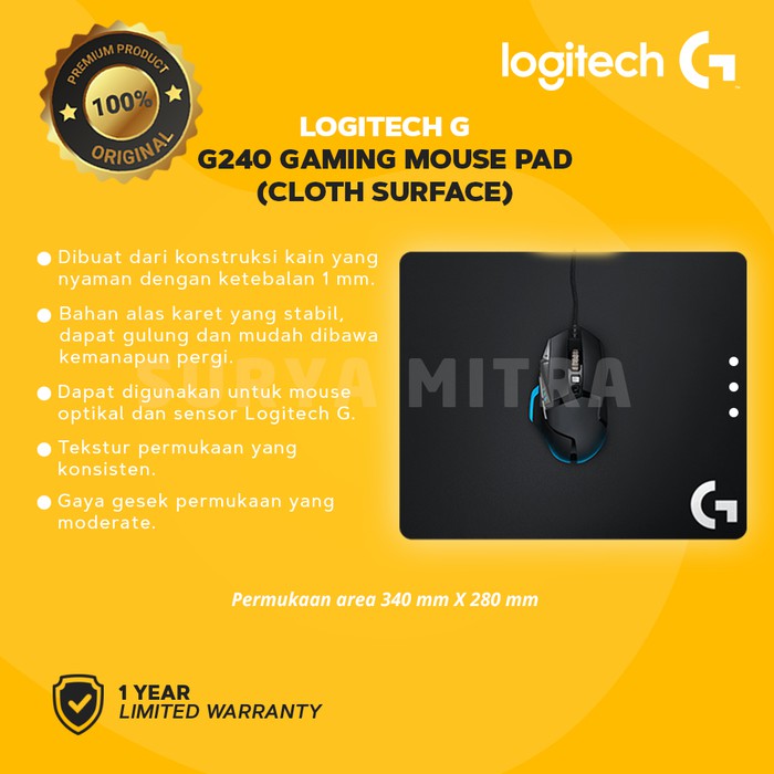 Mouse Pad Gaming Logitech G240 / G240