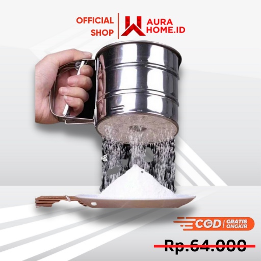 Saringan Pengayak Icing Gula Tepung Flour Shaker / Alat Wadah Tempat Gelas Saringan Ayak Pengayak Ay