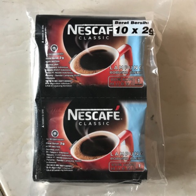 Nescafe Classic Sachet 2gr x 10 pcs