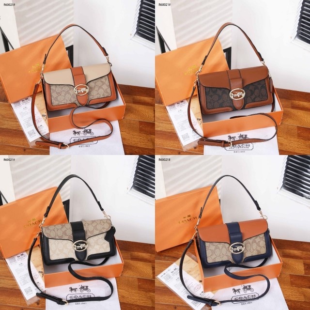 Tas Coach Georgie Shoulder Bag In Colorblock Signature R60021 Semi Premium
