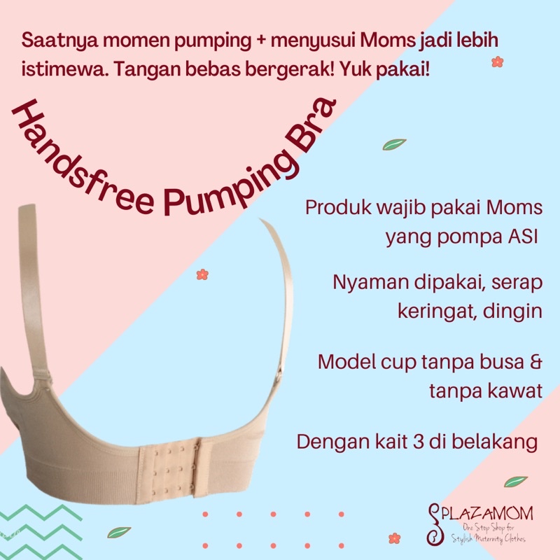 Hands free pumping bra Kualitas Premium - BH / Bra Pumping / Pompa ASI + Menyusui Langsung! PBH173M