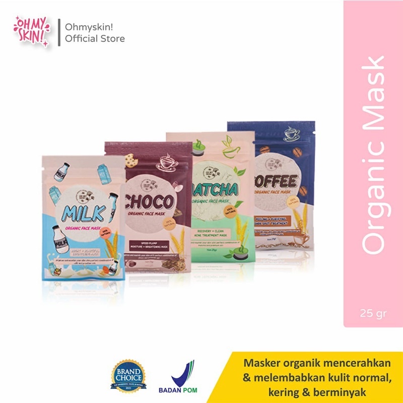 Oh My Skin Masker Organik BPOM Minisize 25gr