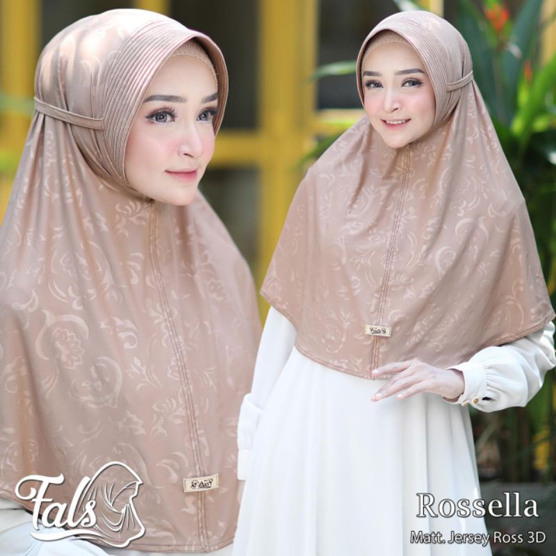 [Ori Fals] ROSELLA•• hijab instan jersey pet tali••hijab instan jersey ross 3d