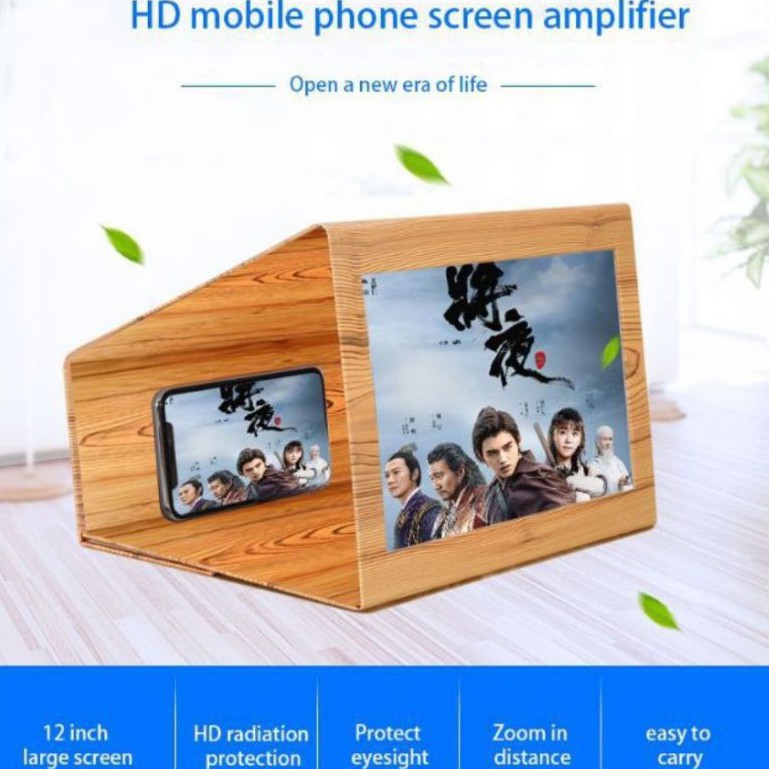 KUALITAS PREMIUM ENLARGE SCREEN 3D MINI BIOSKOP 3D PEMBESAR LAYAR SMARTPHONE 12 INCHI  ORIGINAL