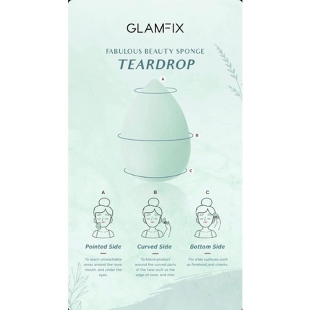 GLAMFIX Fabulous Beauty Sponge Beauty Blender Spons Foundation Teardrop | GLAM FIX Sponge Make Up Make Up