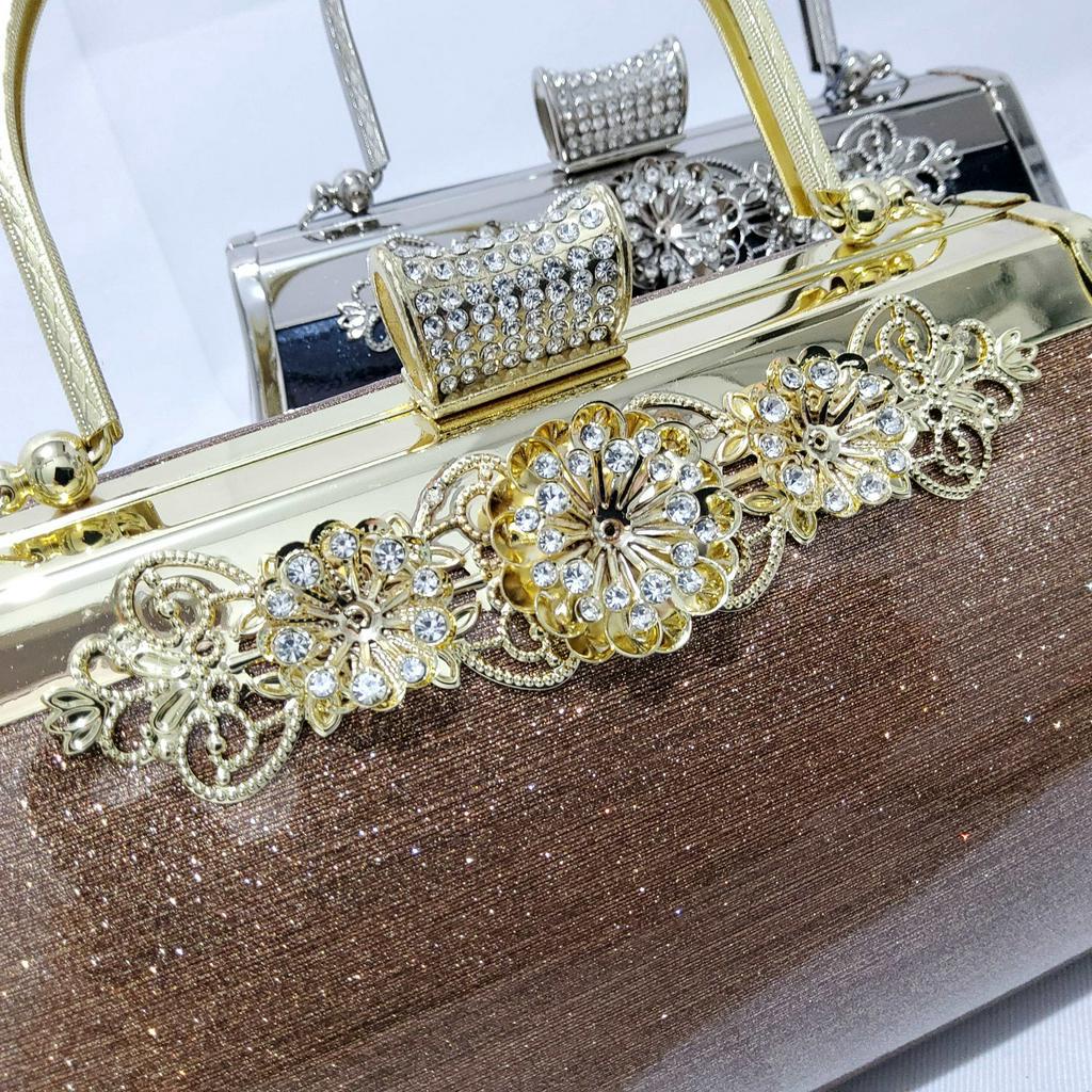 Tas Pesta  Farnell Wanita Ukuran Besar Cantik Clutch Diamond 2896 Elegan