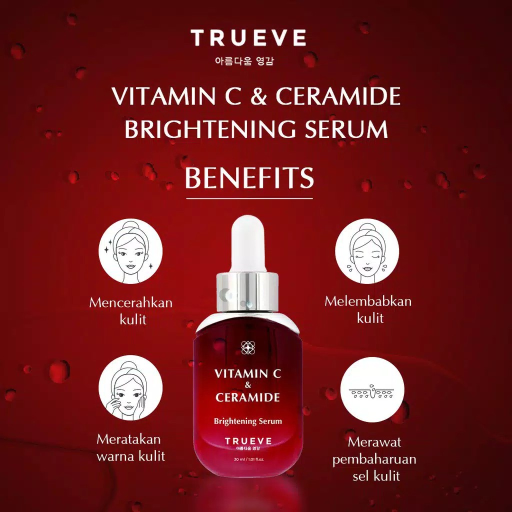 TRUEVE BRIGHTENING SERUM VITAMIN C &amp; CERAMIDE - 30ML