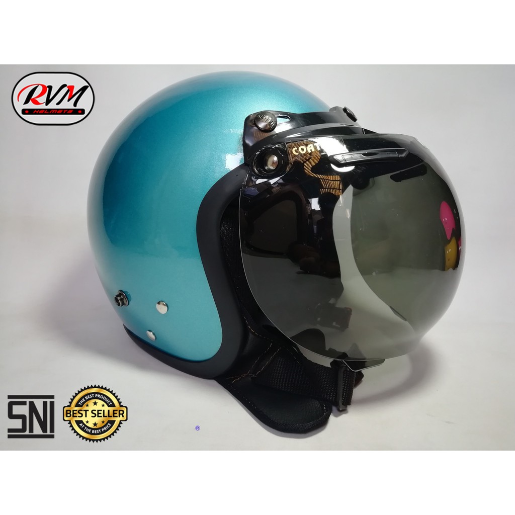 HELM BOGO CLASSIC POLOS BIRU MUDA DEWASA