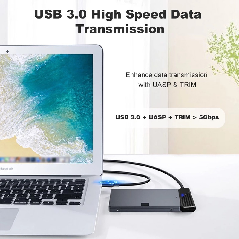 Kabel Adapter Hard Drive SATA Ke USB 3.0 / SATA Ke Tipe-c 5gbps Untuk Laptop