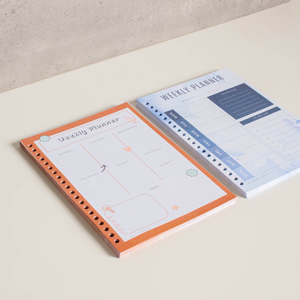 

RK [TULIS.ID] Colorful Weekly Planner Loose Leaf A5 100 Gsm 50 Lbr 20 Ring