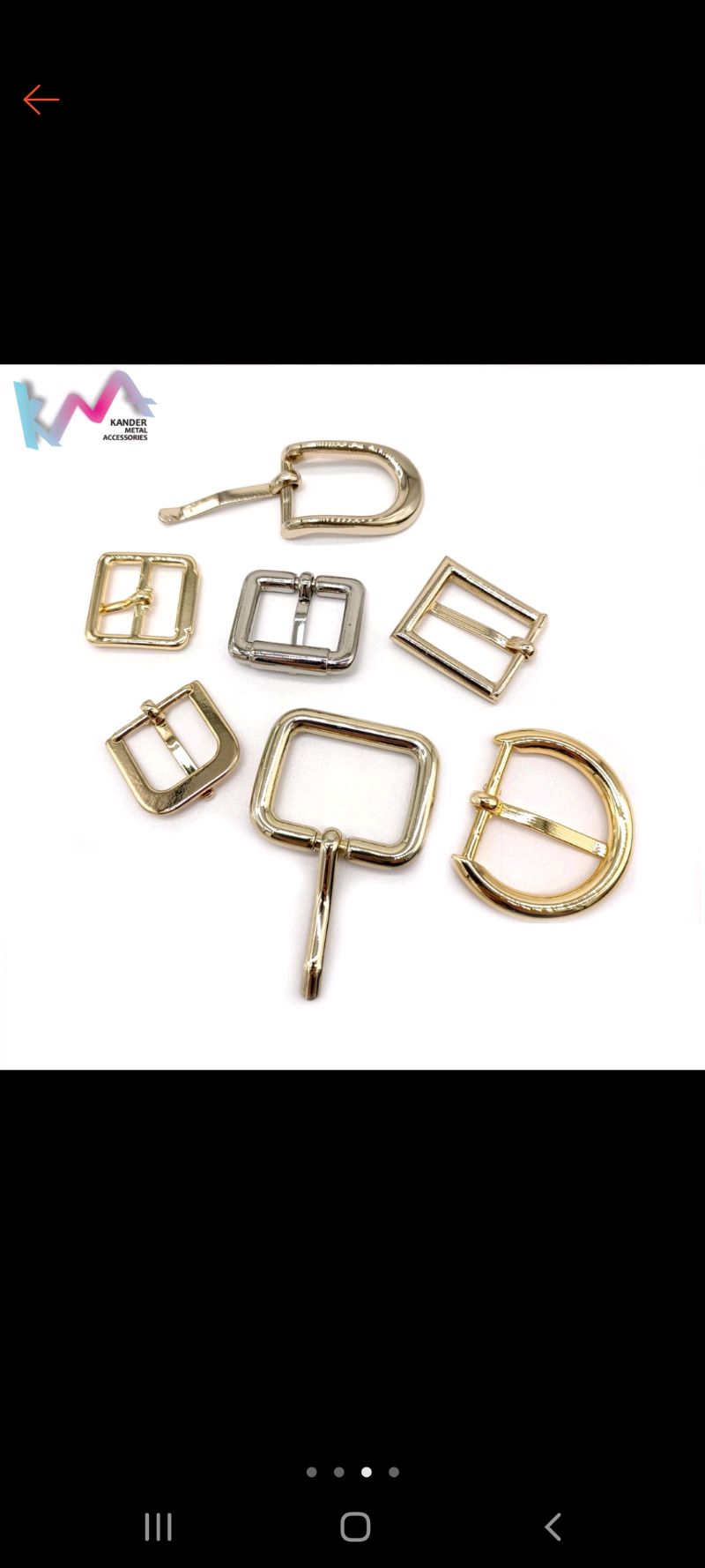 Kander Alloy Shoes Buckle Gesper Sendal Sepatu Mewah Import A7456