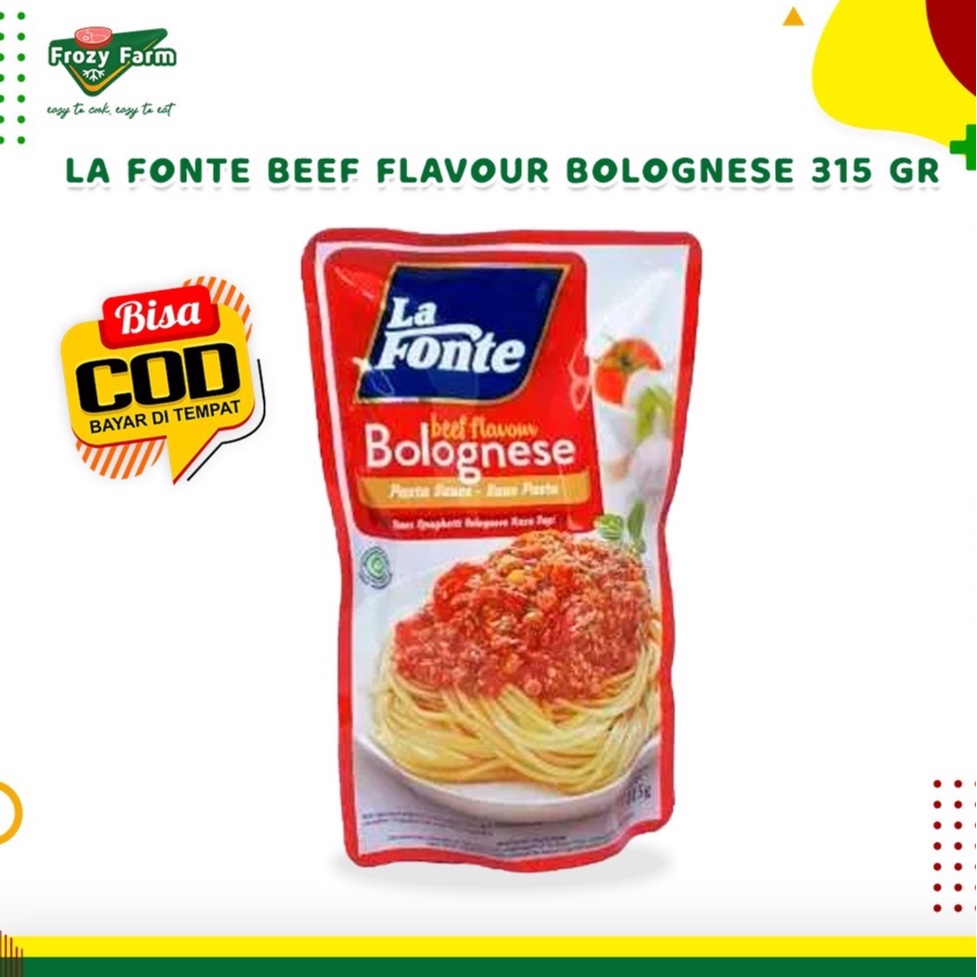 

LA FONTE SAUS PASTA BEEF BOLOGNESE 315 GR