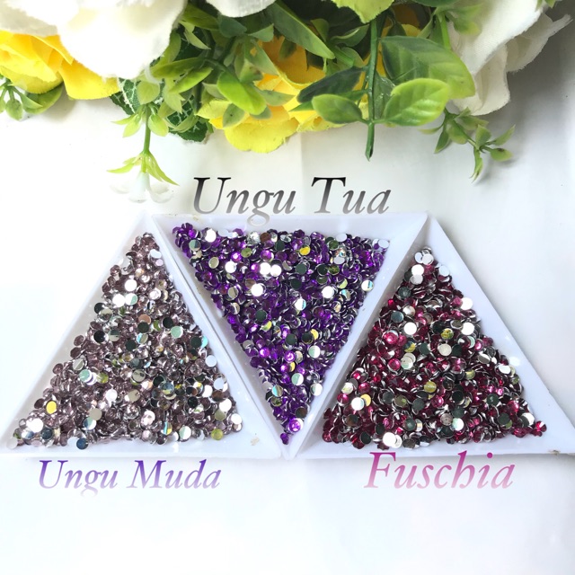 ^Part 1^ Rhinestone 3mm PACK SEDANG isi 5.000pcs bahan decocase bahan henna tasbih digital