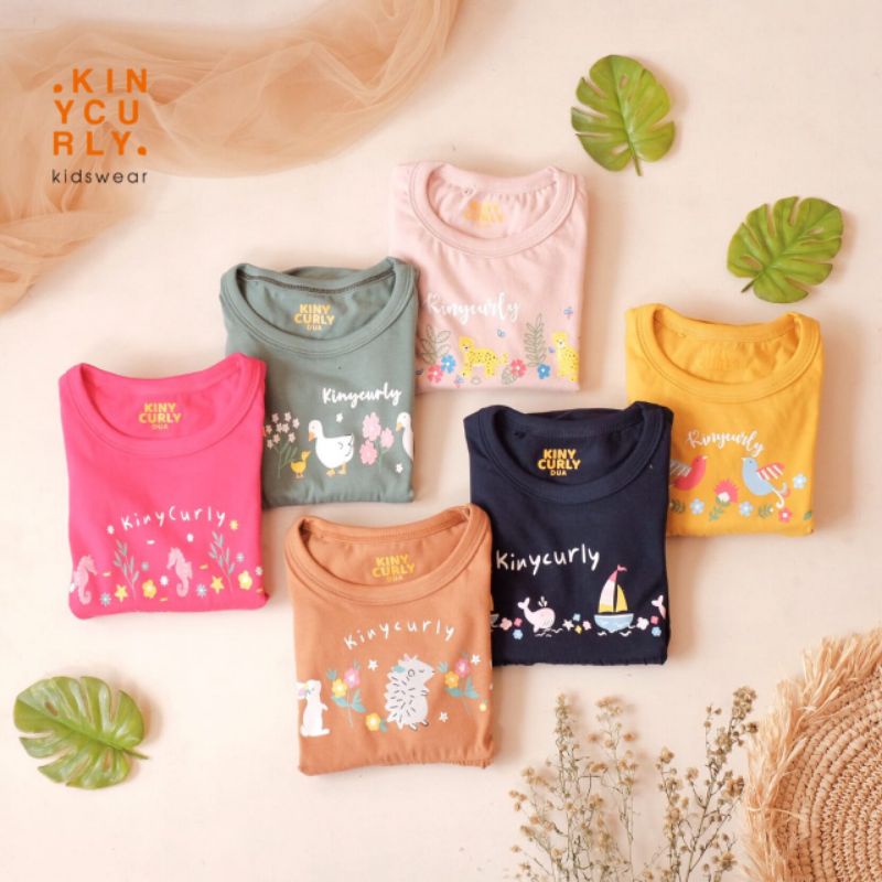 Baju Anak Dress Yoona Kiny Curly Original Kaos Super Premium Pakaian Anak Perempuan Termurah