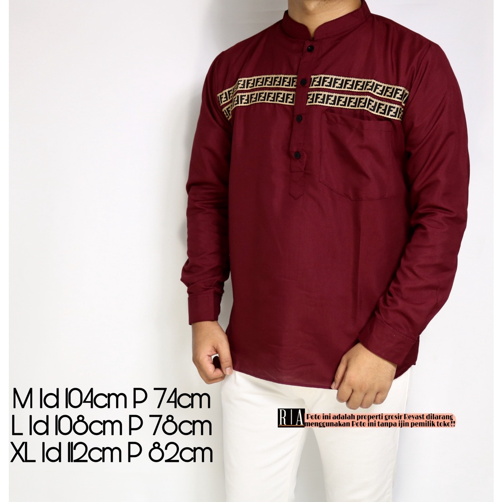 Kurta polos lengan panjang