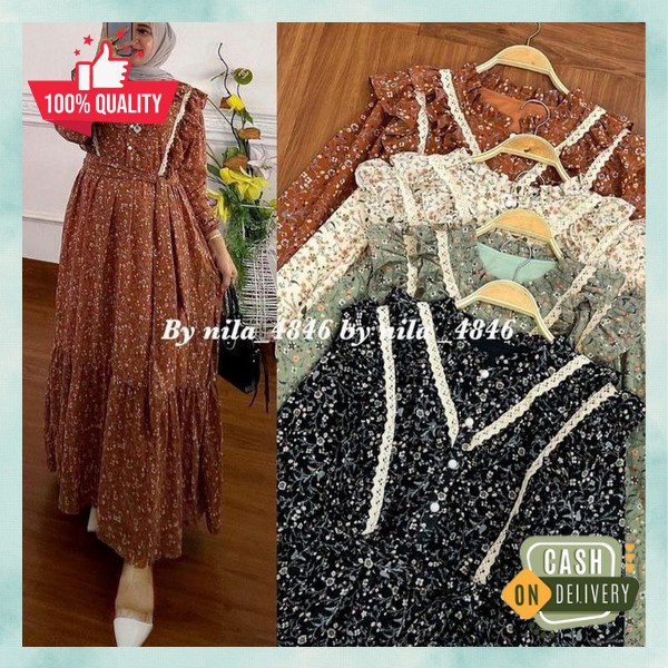 Buju Muslimah Murah Gamis Remaja Kekinian Terbaru 2023 Baju Lebaran Wanita Terbaru Gamis Casual Bj R