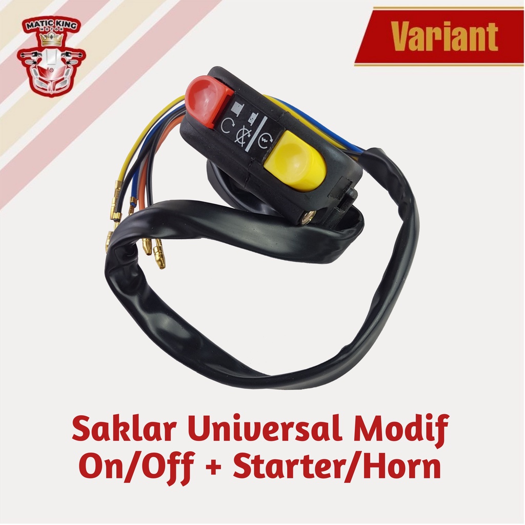 Saklar Modifikasi lampu Kanan kiri on off Universal Scarlet