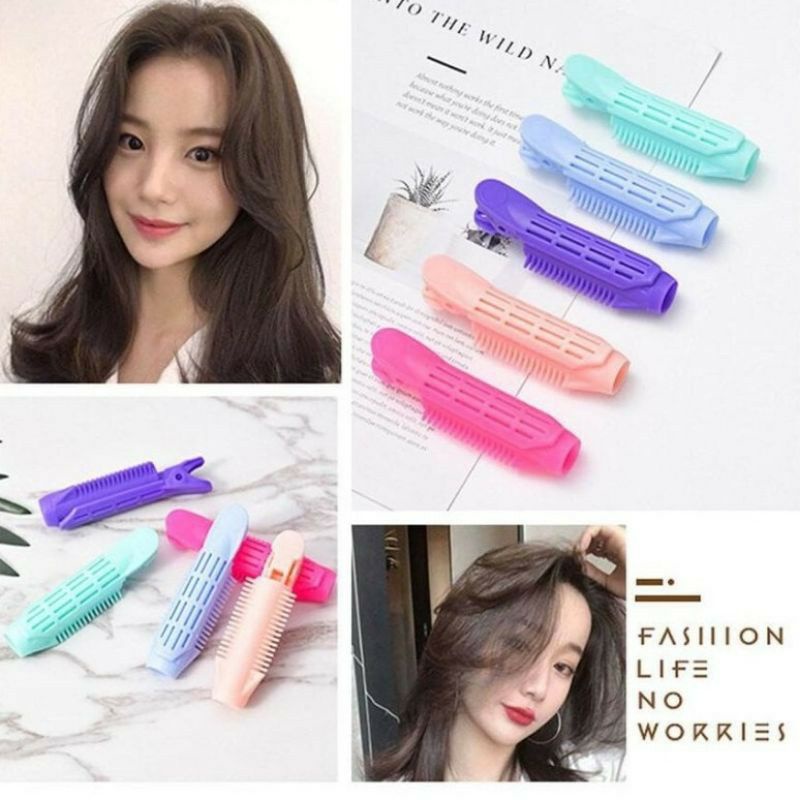 ~ PIYOSHI08 ~ Roll Rambut Model Jepit Korea / Jepitan Gulung Poni / Clip Volumizing Hair Roller Blow Curly AF156