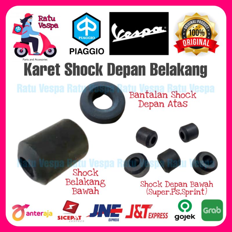 Karet Shock Depan Belakang Vespa Super,Sprint,PX,PS,Exclusive,Excel