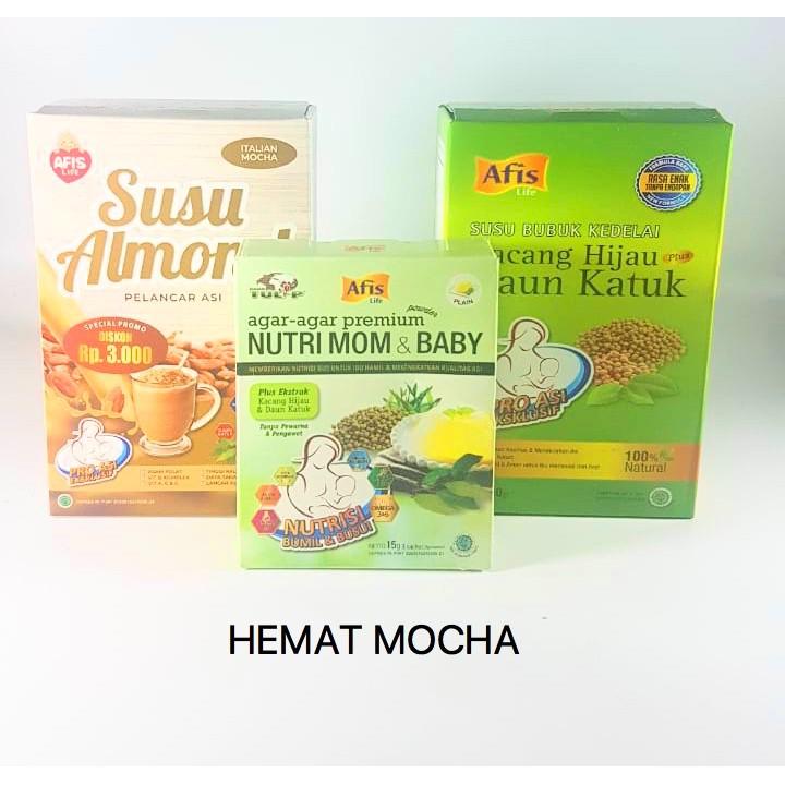 Afis Paket Hemat Ibu Menyusui Susu Almond Susu Kedelai Agar Agar Premium Shopee Indonesia