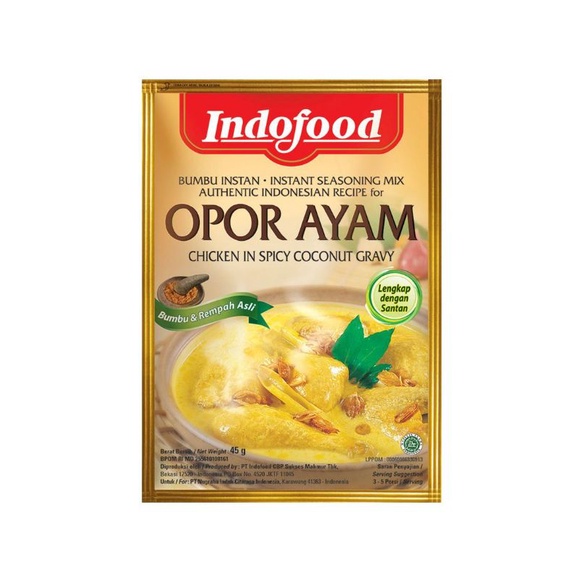 

Bumbu Instan Indofood Opor Ayam 45 gram SAYUR GEDEBAGE PRAKTIS BANDUNG