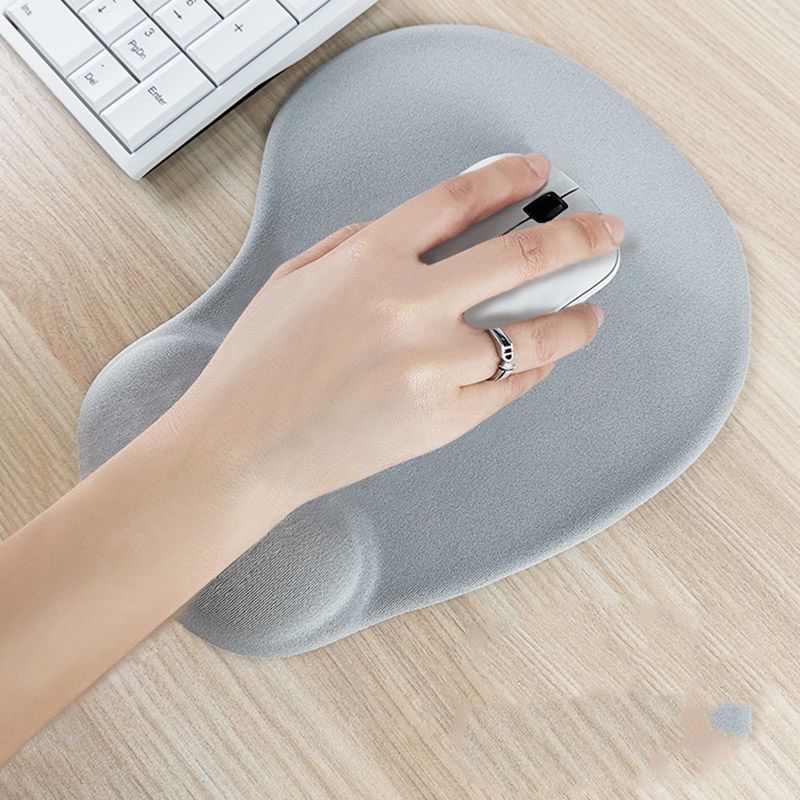 Kaki Kecil Hijau EVA Pelindung Pergelangan Tangan Mouse Pad Permainan Komputer Warna Solid Kreatif