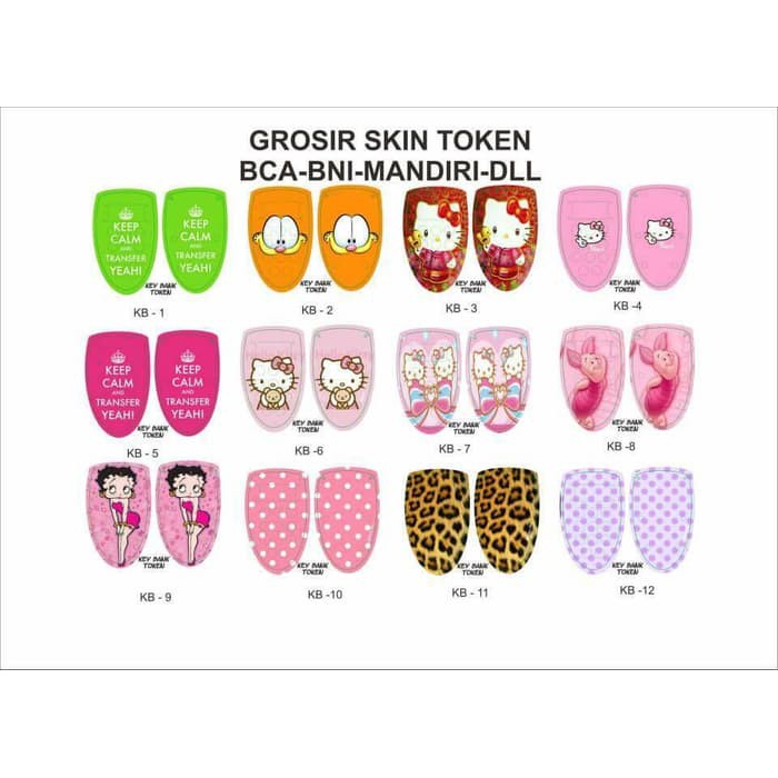 Garskin Token BCA , Mandiri , BNI