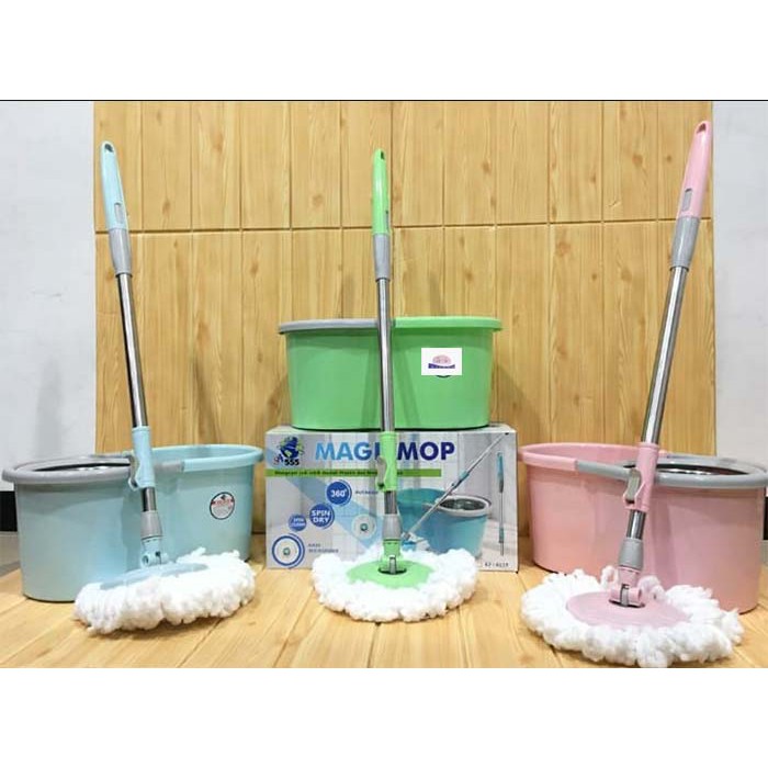 ALAT PEL LANTAI MAGIC ORIGINAL WONDER MAGIC MOP PUTAR ALAT PEL LANTAI 360 DERAJAT SARINGAN PLASTIK