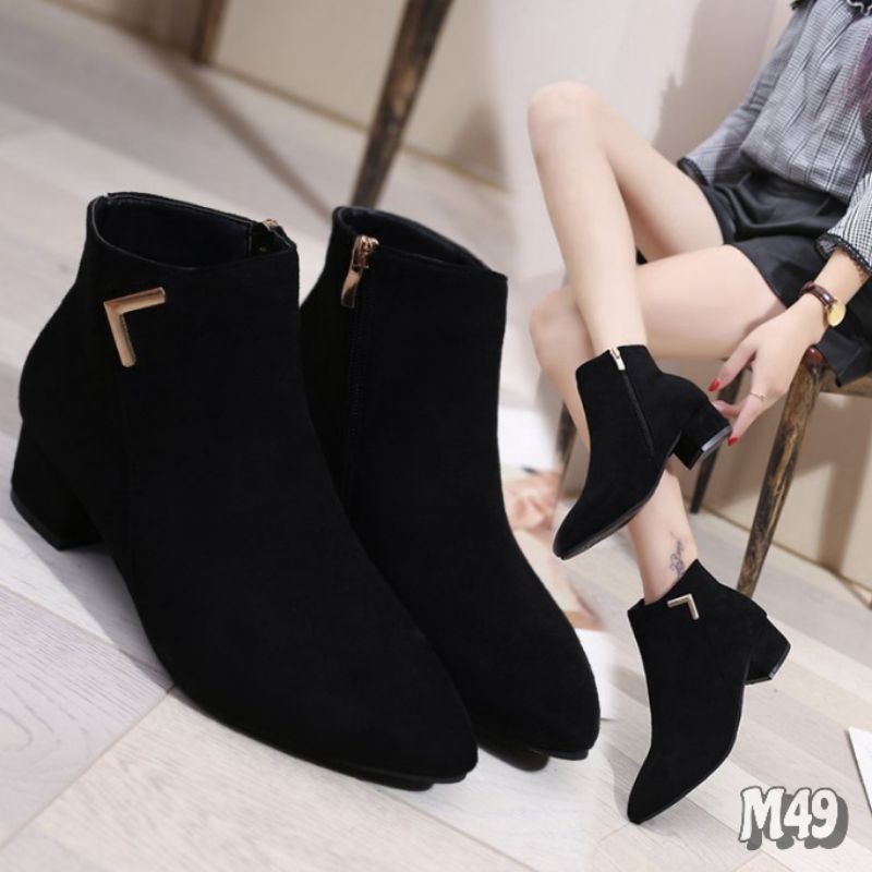 Boots Heel Fashion Korea Wanita Terbaru-2