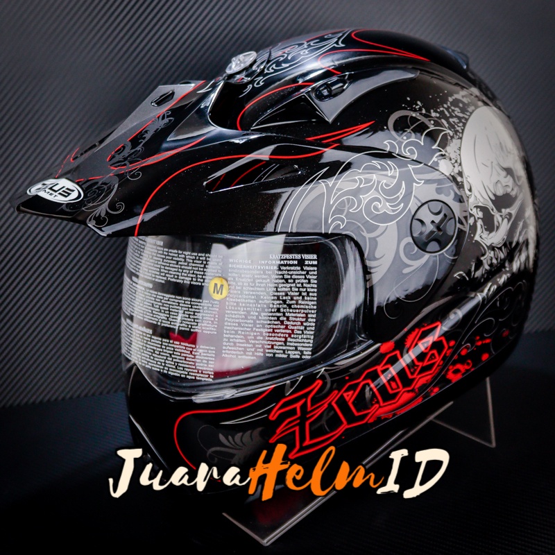 ZEUS HELM ZS2100 B SOLID / PBLK E13 SILVER / ZS-2100 B