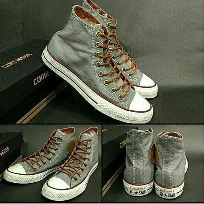 SALE.. SEPATU ALL STAR CONVERSE CLASSIC PEACHED OX ABU-ABU TINGGI MURAH ..TERMURAH
