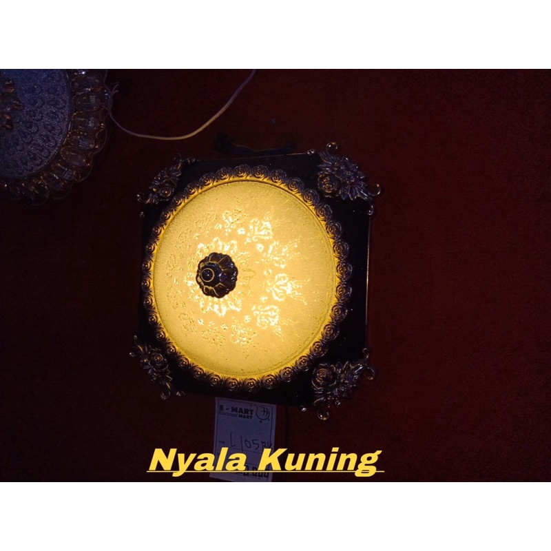 LAMPU PLAFON - LAMPU DEKOR KOTAK 3 MODE WARNA PUTIH KUNING