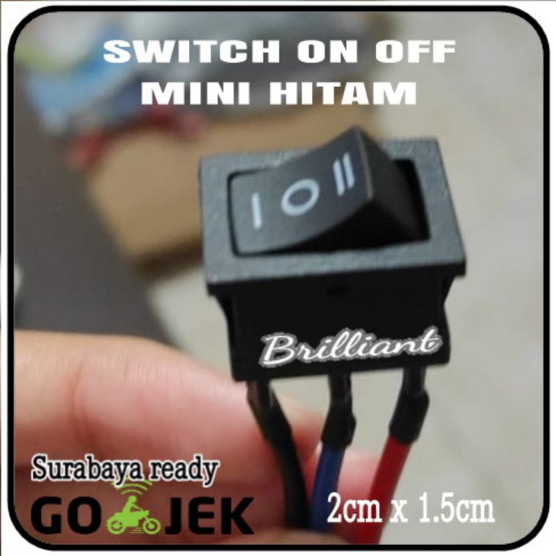 Switch Saklar ON OFF Bulat Mini DC - Model Geser / Pencet Push