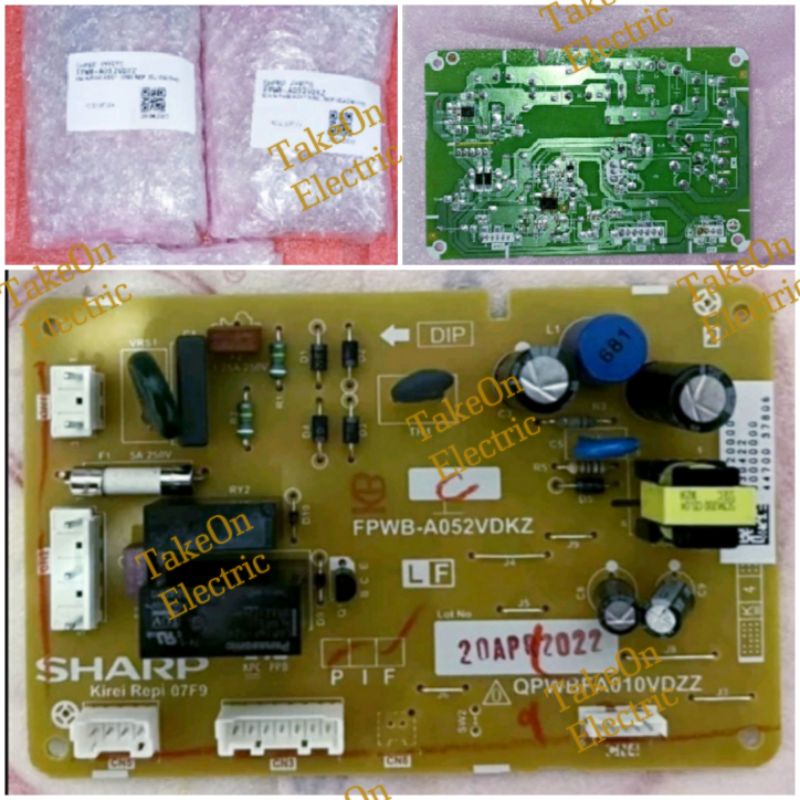 modul pcb elektronik kulkas sharp 2 pintu kirei sj235 sj236 sj225