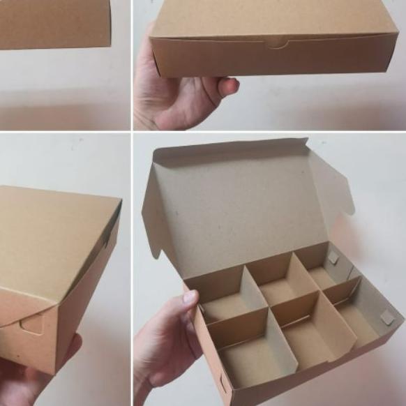 

❅ Dus Eggtart Coklat sekat 6 uk. 22x15x4.5 cm ( 1 pack isi 10 pcs ) ♚