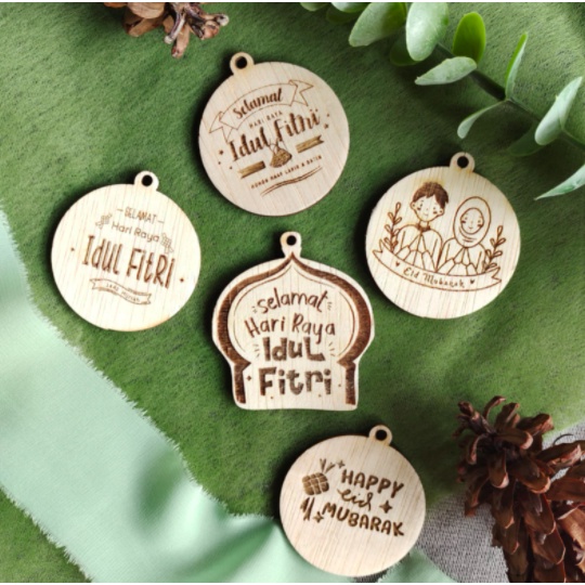 

Gantungan Tag Hampers/Lebaran Idul Fitri |Hang Tag Plywood Premium