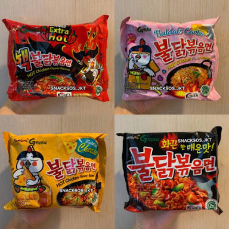 READY MIE SAMYANG ORIGINAL, SAMYANG KEJU, SAMYANG CARBO, SAMYANG EXTRA HOT. Samyang green hot (halal)