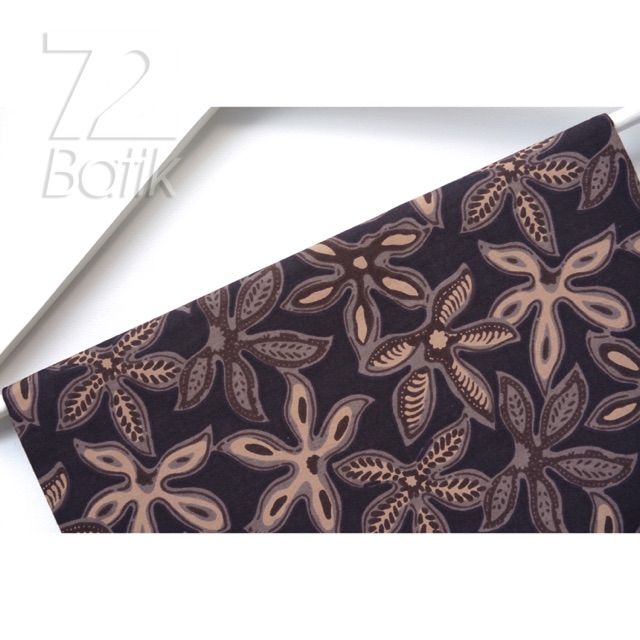 KAIN BATIK KATUN Premium Motif Daun Singkong Warna Hitam Item Black 725989 Cap 72 Jarik Jarit Samping Kebat Panjang Batik Katun Modern Premium Bahan Seragam Batik Pernikahan Kantor Keluarga Murah Kamen Jadi Batik Bali Lembaran