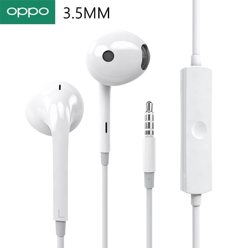 Headset Oppo MH135 Type-c / Handsfree 3.5MM Original 100% Earphone Stereo Bass