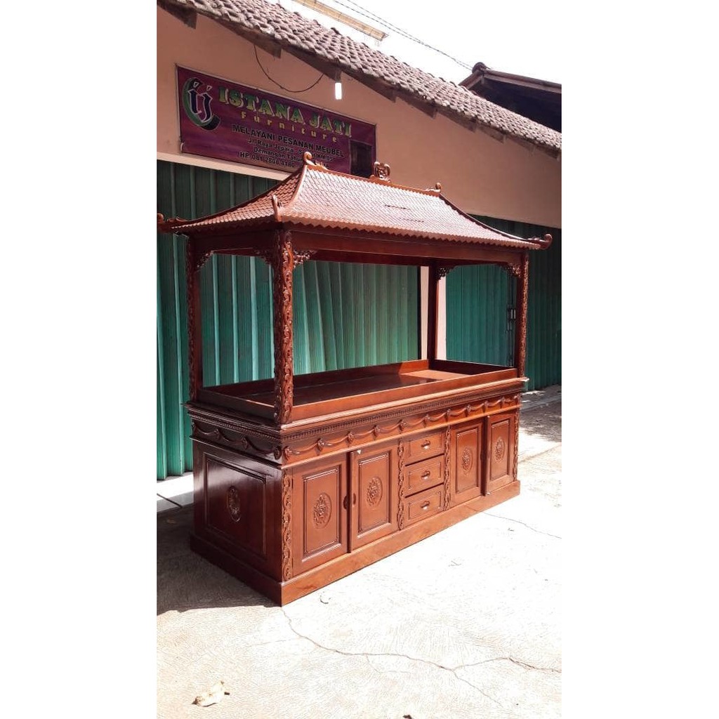 meja aquarium kayu jati melamine minimalis jepara