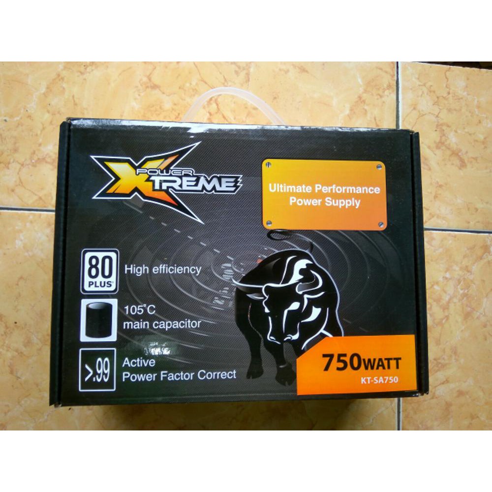 Power supply gaming PSU XTREME 750w 80 plus 750 watt 80plus